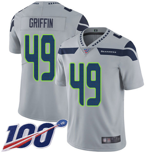 Seattle Seahawks Limited Grey Men Shaquem Griffin Alternate Jersey NFL Football #49 100th Season Vapor Untouchable->youth nfl jersey->Youth Jersey